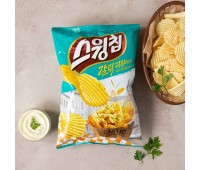 Orion Swing Chips Garlic Dipping Sauce Flavor 124g