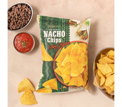 PEACOCK Peacock on the Border Nacho Chips Beef Whitta 100g