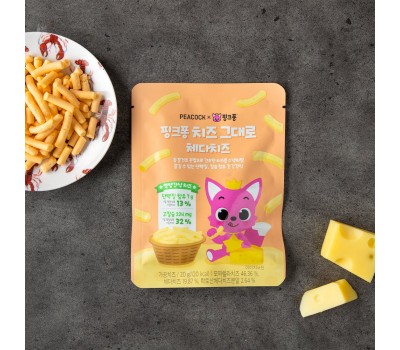 PEACOCK Pinkfong Cheddar Cheese 20g