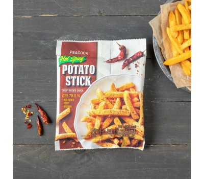 PEACOCK Potato Sticks Spicy Flavor 100g