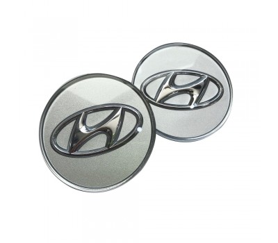 Hyundai Mobis Genuine Silver Hyundai Mark Wheel Cap 529603K210 Avante AD/Avante MD/Granger TG/NF Sonata/Grand Starex/Vera Cruz/Santa Fe CM/ Kona/Granger HG/ Grandeur IG/ Max Cruise/Santa Fe DM/Santa Fe TM/YF Sonata/ LF Sonata/IONIQ