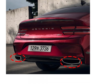 Genesis G80 RGE dual muffler tail trim/dual muffler tip/dual muffler trim/sports muffler trip Hyundai Mobis Genuine Parts 866C2T1000/866C1T1000