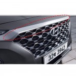 Santa Fe TM Dark Chrome/Semi-Gloss Chrome Rear Garnish/Rear Bumper Molding Hyundai Mobis Genuine 86691S1030/86692S1030/86691S1010/86692S1
