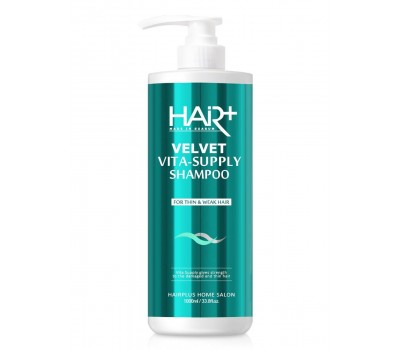 HAIR PLUS Шампунь для тонких и слабых волос1000мл-HAIR PLUS Velvet Vita Supply Shampoo 1000ml