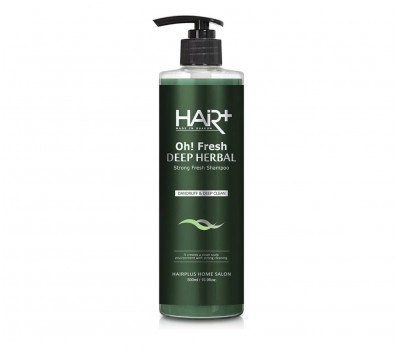 Hair Plus Oh Fresh Deep Herbal Shampoo 500ml-Hair Plus Oh Fresh Deep Herbal Shampoo 500ml
